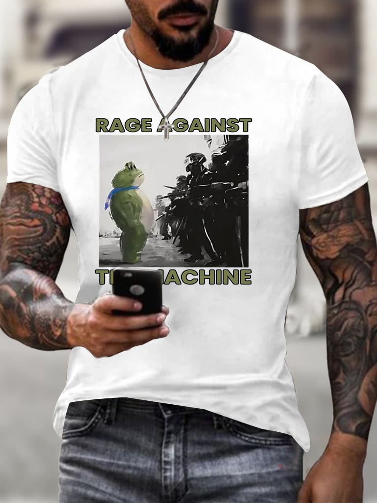 🔥Buy 3 Get 15% Off🔥Men's  Resist Frog Printed Casual T-shirt