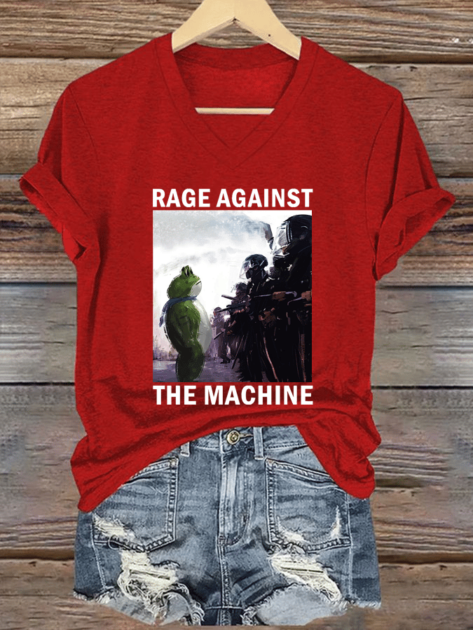 🔥Buy 3 Get 15% Off🔥Women's FDT Print V-Neck T-Shirt