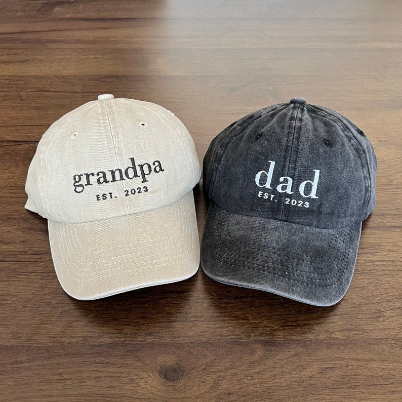 Custom Embroidered Baseball Cap, Daddy/Mom Est Year Hat