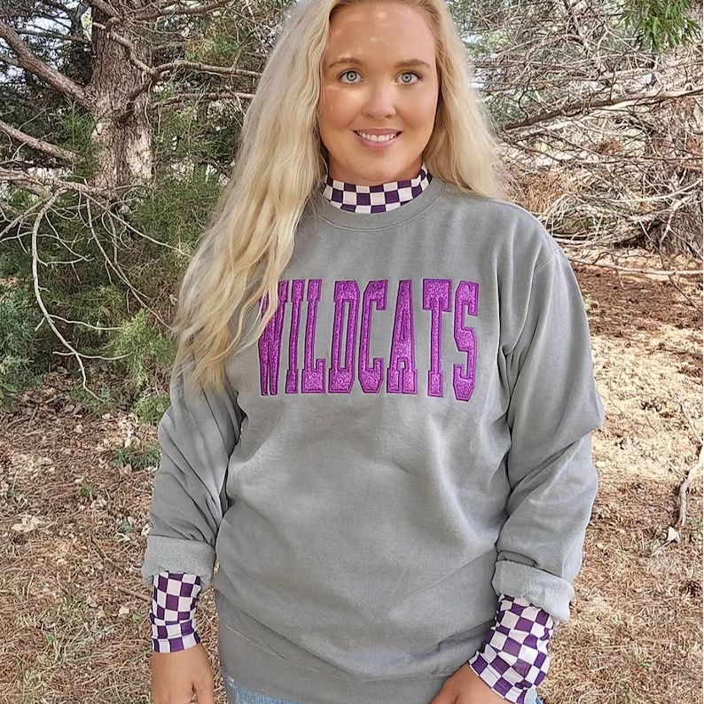 Custom Applique Glitter Mama Sweatshirt