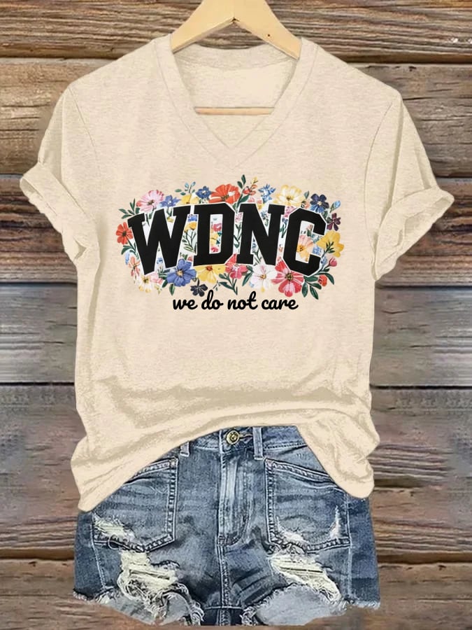 🔥Buy 3 Get 15% Off🔥V-Neck Retro Funny WDNC Menopause Perimenopause Print T-Shirt