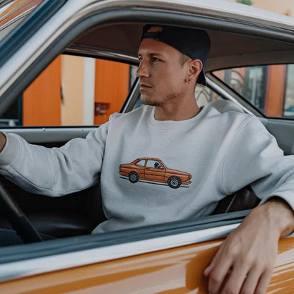 Custom Embroidered Car Outline Sweatshirt, Gift for DAD/Husband/Boyfriend, Father's Day Gift