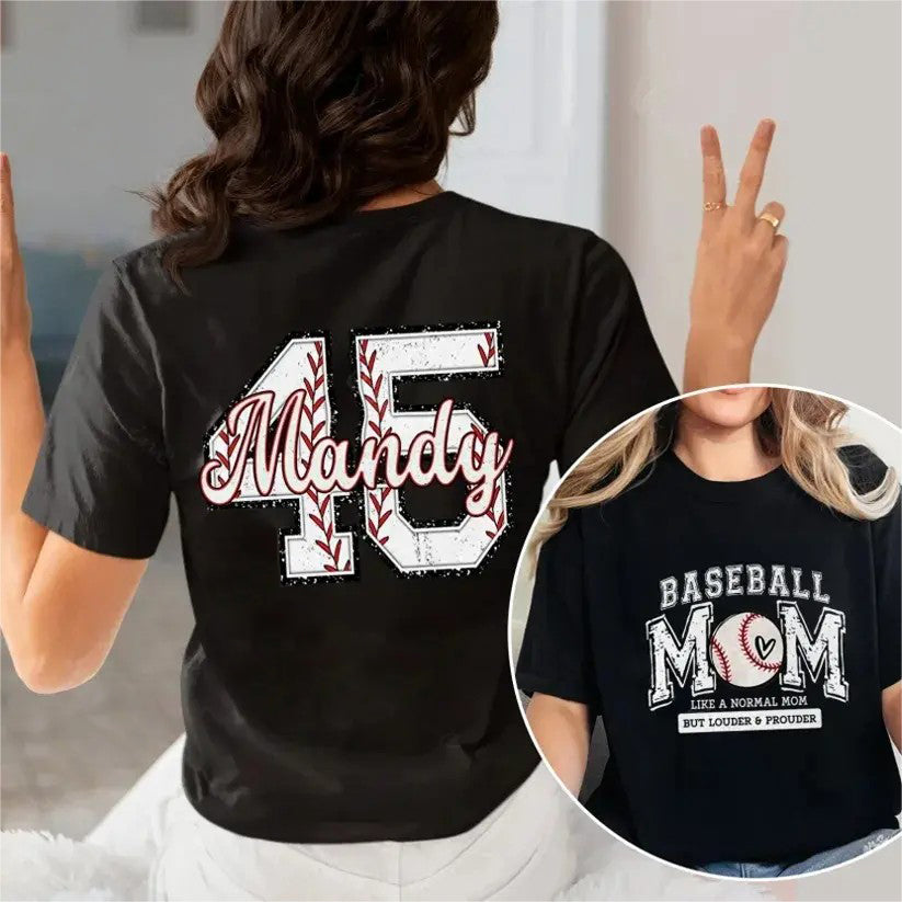 Custom Big MAMA With Baseball Number Sweatshirt