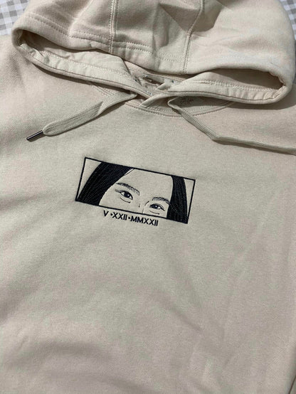Custom Art Eyes Embroidered Sweatshirt