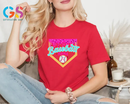 Baseball Mama Drip Shirt, Baseball Ice Cream Drip Shirt, Basebaall Mama Tee, Game Day Baseball Gift