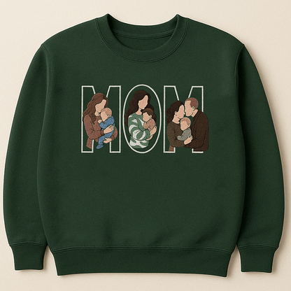 Custom Family Embroidered Sweatshirt – A Unique and Heartwarming Gift for Papa, Dad or Mama