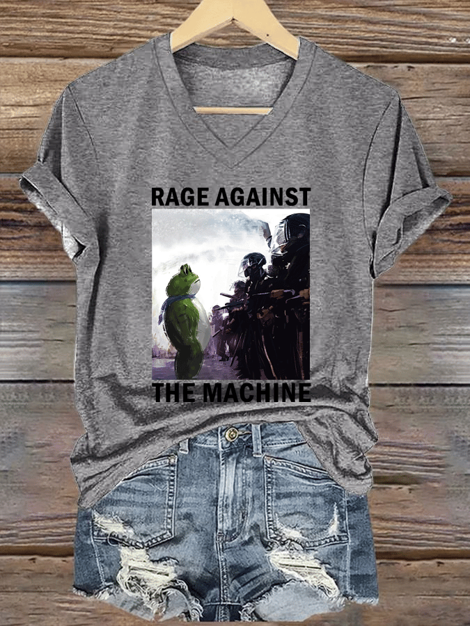 🔥Buy 3 Get 15% Off🔥Women's FDT Print V-Neck T-Shirt