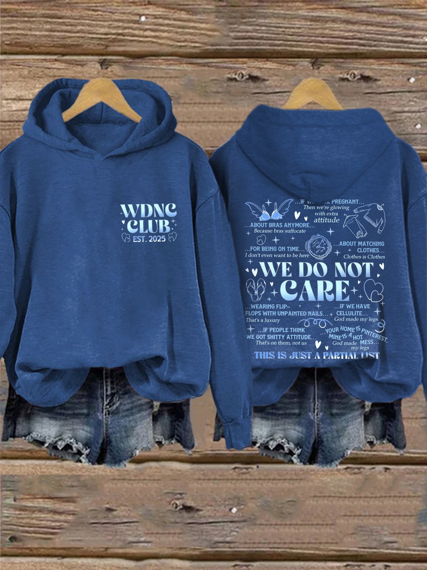 🔥Buy 3 Get 15% Off🔥Retro Funny Proud Member Of WDNC Club Est. 2025 Menopause Perimenopause Print Hoodie