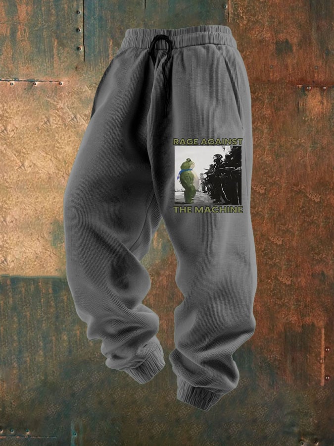 🔥Buy 3 Get 15% Off🔥Men's Resist Frog Print Textured Casual Loose Sweatpants