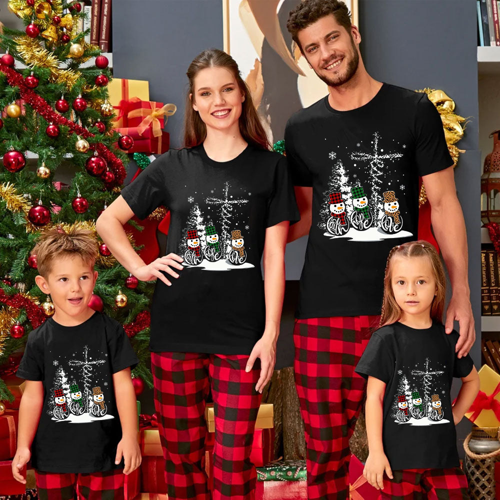 Faith Hope Love Christmas Family Matching Shirts