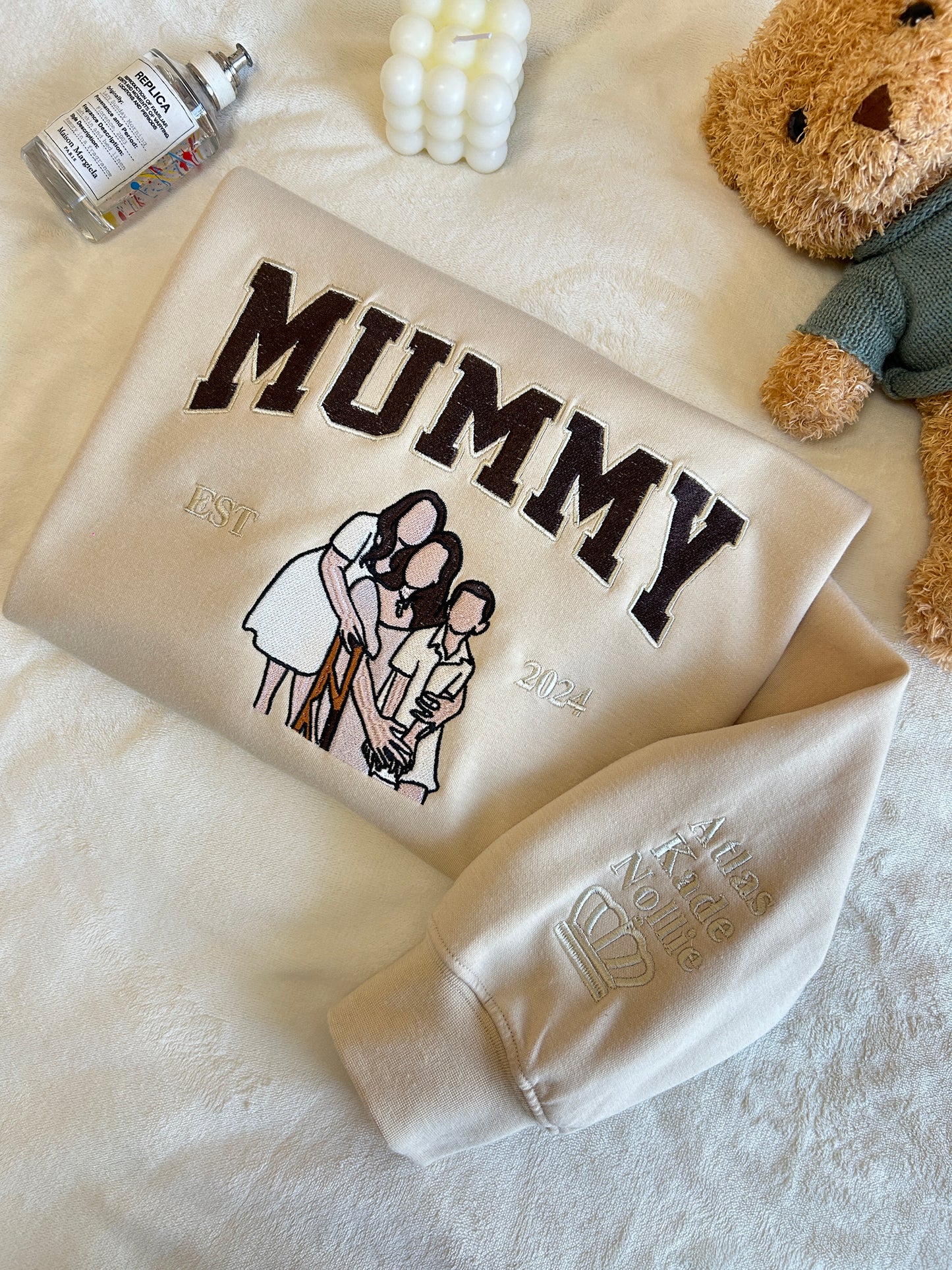 Custom Dad Photo Embroidery with nickname T-shirt/ Sweatshirt /Hoodie