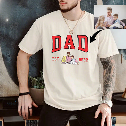 Custom Dad Photo Embroidery with nickname T-shirt/ Sweatshirt /Hoodie