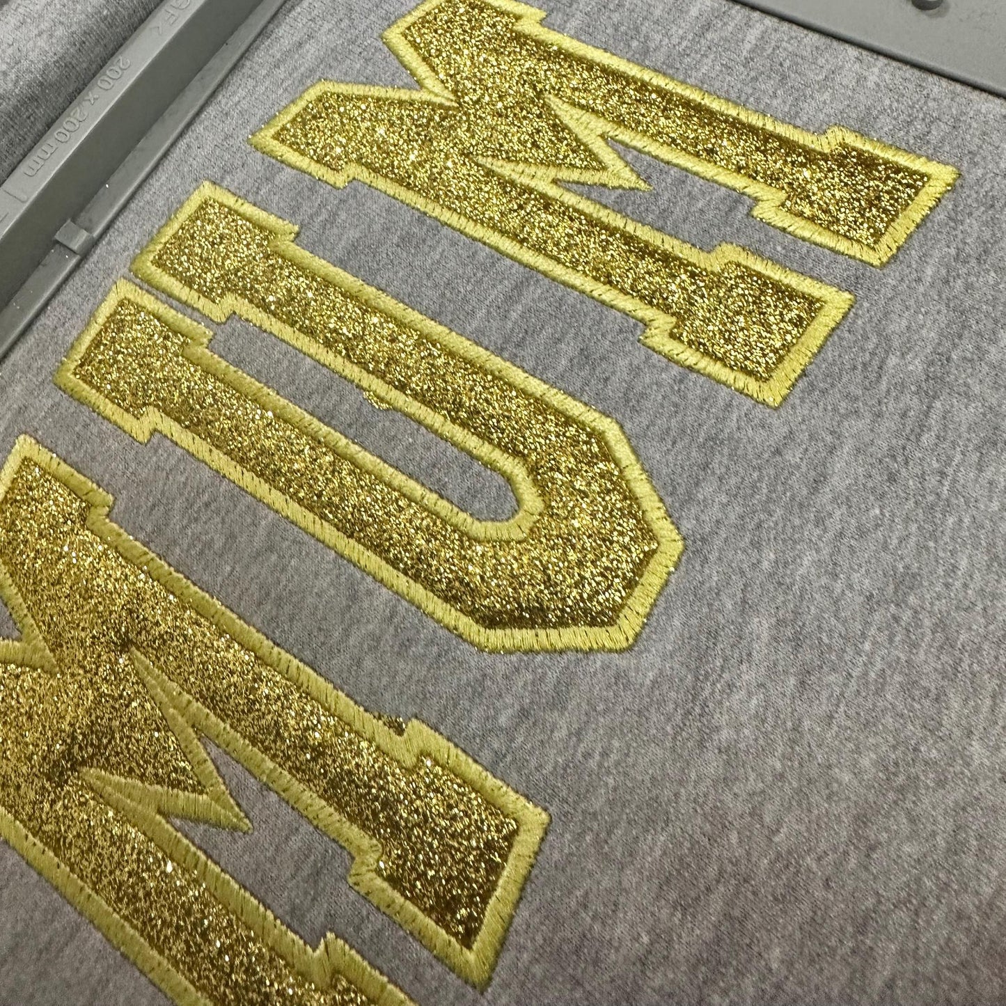 Custom Applique Glitter Embroidery Mom Sweatshirt - Mother's Day Gift