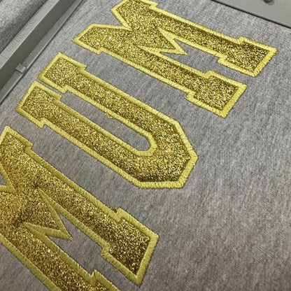 Custom Applique Glitter Embroidery Mom Sweatshirt - Mother's Day Gift
