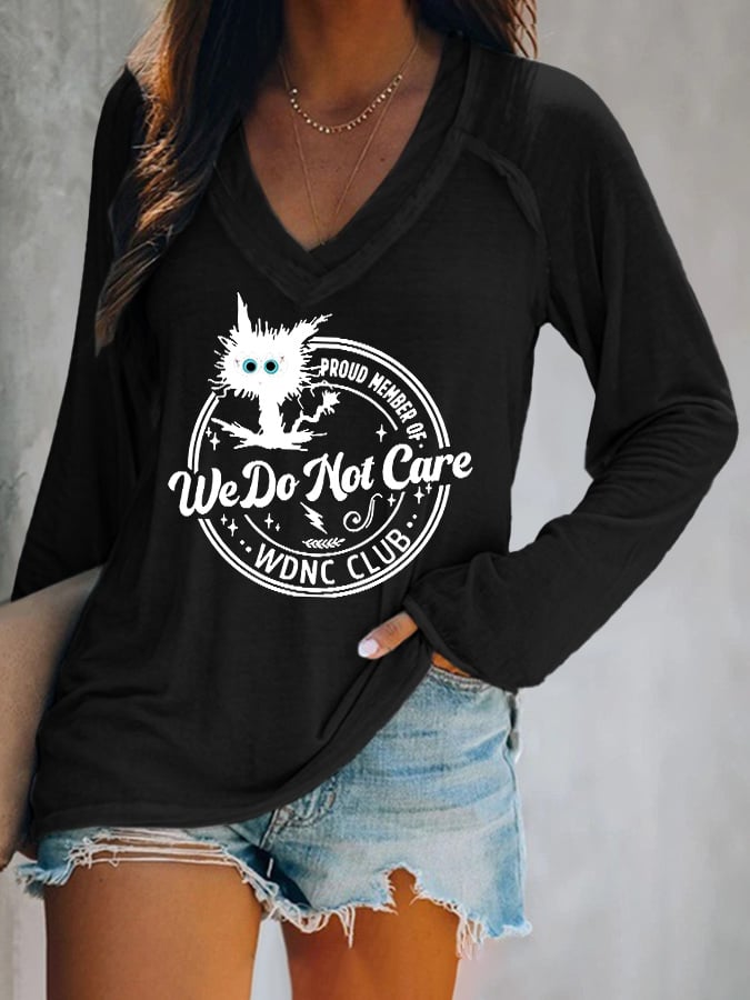 🔥Buy 3 Get 15% Off🔥V-neck Retro Funny Proud Member Of WDNC Club Menopause Perimenopause Print T-Shirt