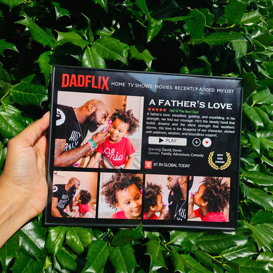 Custom Dad Frame Father's Day Gift,Best Dad Ever, Dadflix