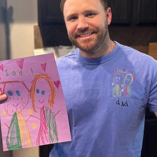 Custom Kids Drawing T-shirt – Personalized Art Sweatshirt, Unique Gift for Mom, Dad, or Grandparents