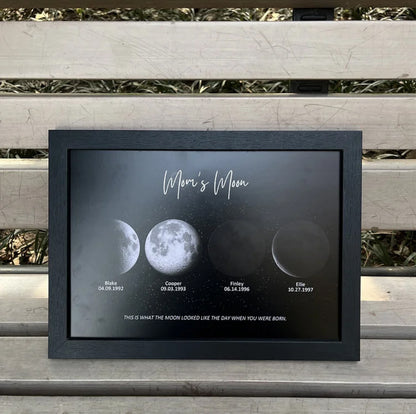 Custom Moon Night Sky Print Mother's Day Family Gift