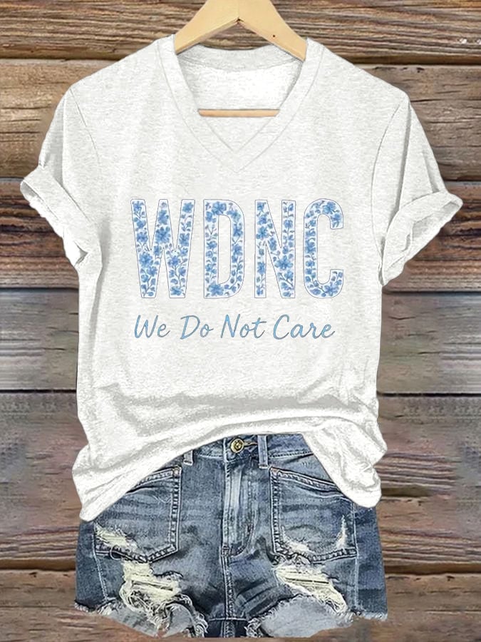 🔥Buy 3 Get 15% Off🔥V-Neck Retro Funny WDNC Menopause Perimenopause Print T-Shirt