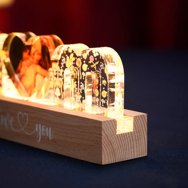 Personalized "I LOVE YOU MOM" Photo LED Light - Custom Night Light Gift ✨