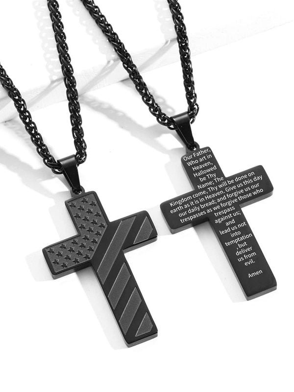 Cross Flag Alloy Necklace