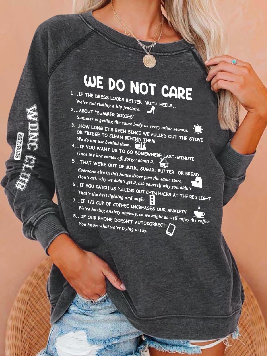 🔥Buy 3 Get 15% Off🔥Retro Funny WDNC Club Menopause Perimenopause Print Sweatshirt