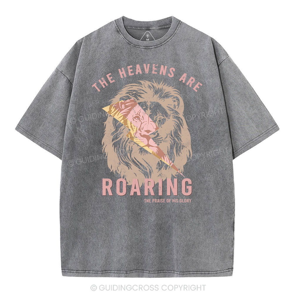 The Heavens Are Roaring Christian Washed T-Shirt