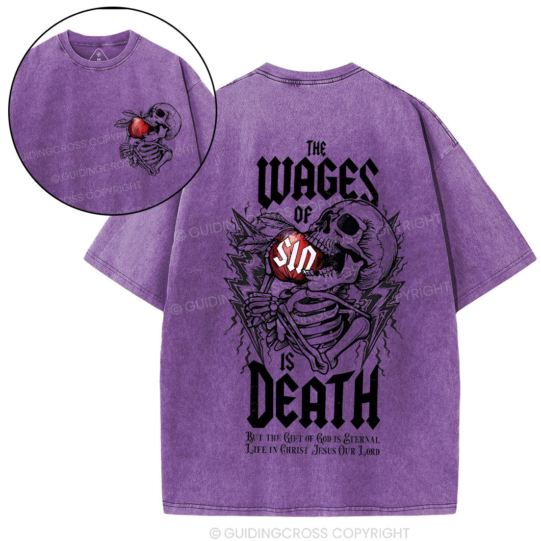 The Wages Of Sin Chirstian Washed T-Shirt