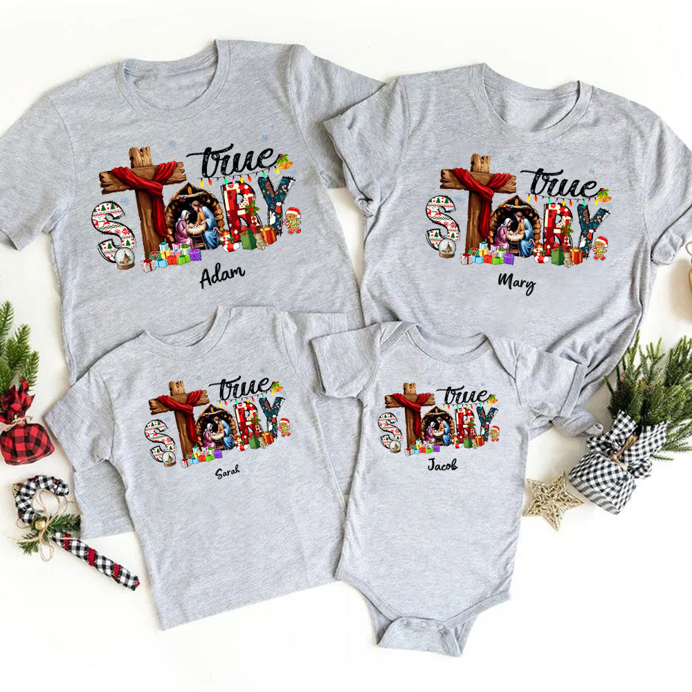 Personalized Story Christmas Family Matching Shirts