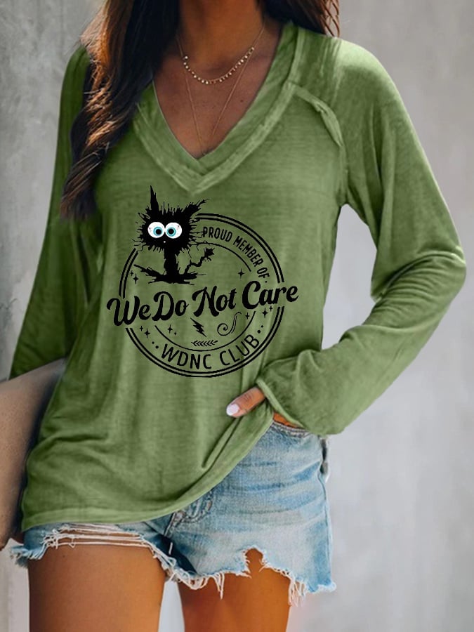 🔥Buy 3 Get 15% Off🔥V-neck Retro Funny Proud Member Of WDNC Club Menopause Perimenopause Print T-Shirt