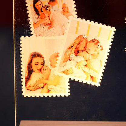 Custom LED Light Frame with Photos & Personal Letters - Gift for Mother's Day