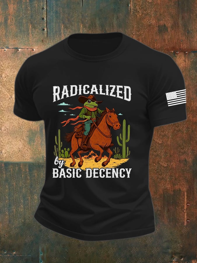 🔥Buy 3 Get 15% Off🔥Men's casual basic moral radicalization justice frog resistance T-shirt