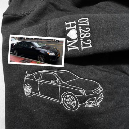 Customized Car Embroidered Hoodies (Refined Embroidery)