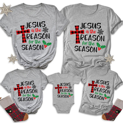 Jesus Is the Reason Christmas Family Matching Christian Shirts