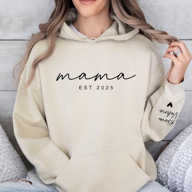 Minimalist Mama Est Sweatshirt, Personalized Mother's Day Gift