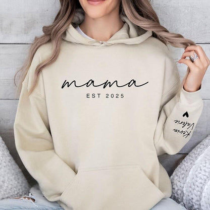 Minimalist Mama Est Sweatshirt, Personalized Mother's Day Gift