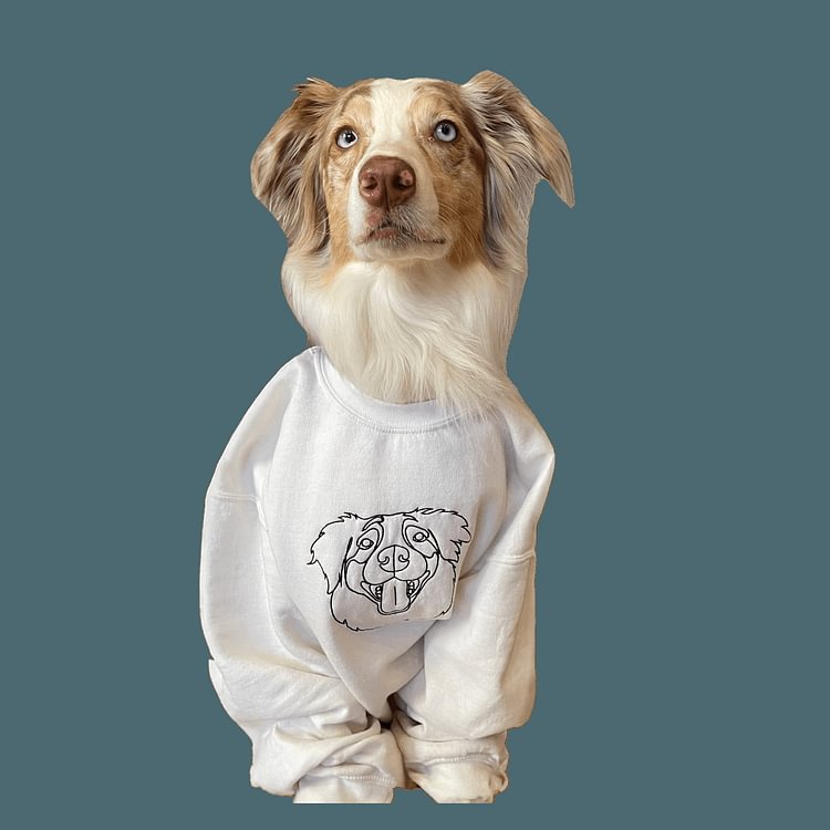 Custom Embroidered Pet T-shirt With Pet Photo-Gift For Pet Owners