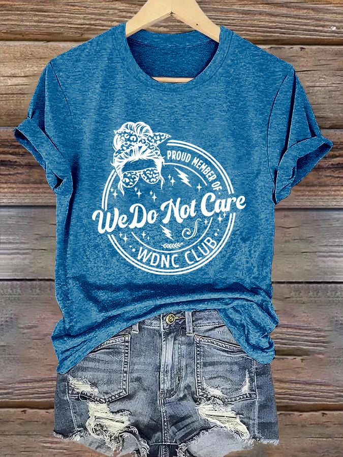 🔥Buy 3 Get 15% Off🔥Retro Funny Proud Member Of WDNC Club We Do Not Care Menopause Perimenopause Print T-Shirt
