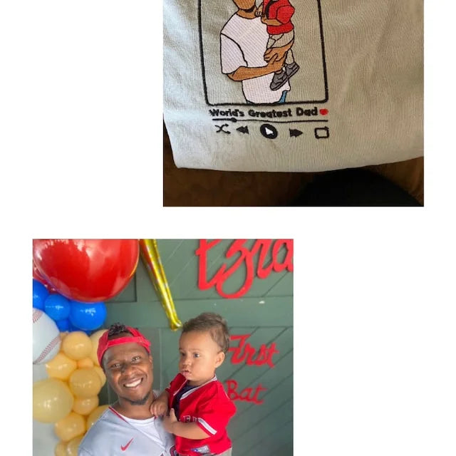 Personalized Photo Portrait Sweatshirt for Dad, Papa, and Your Beloved Ones