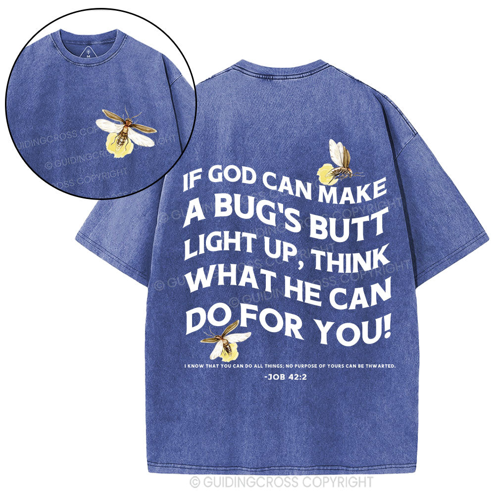 If God Can Make A Bug's Butt Christian washed T-Shirt