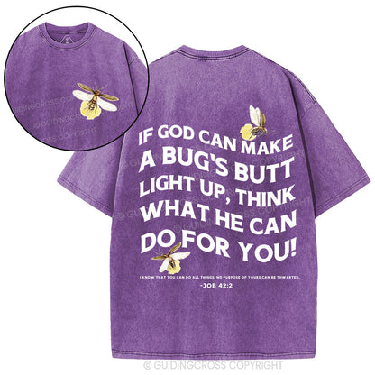 If God Can Make A Bug's Butt Christian washed T-Shirt