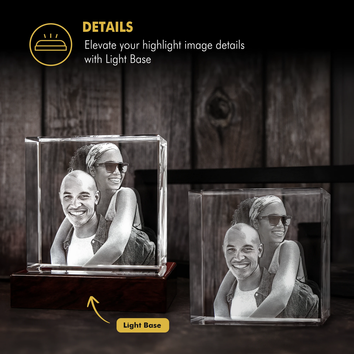 Custom 3D Photo Crystal Engraving – Personalized Laser Etched Keepsake