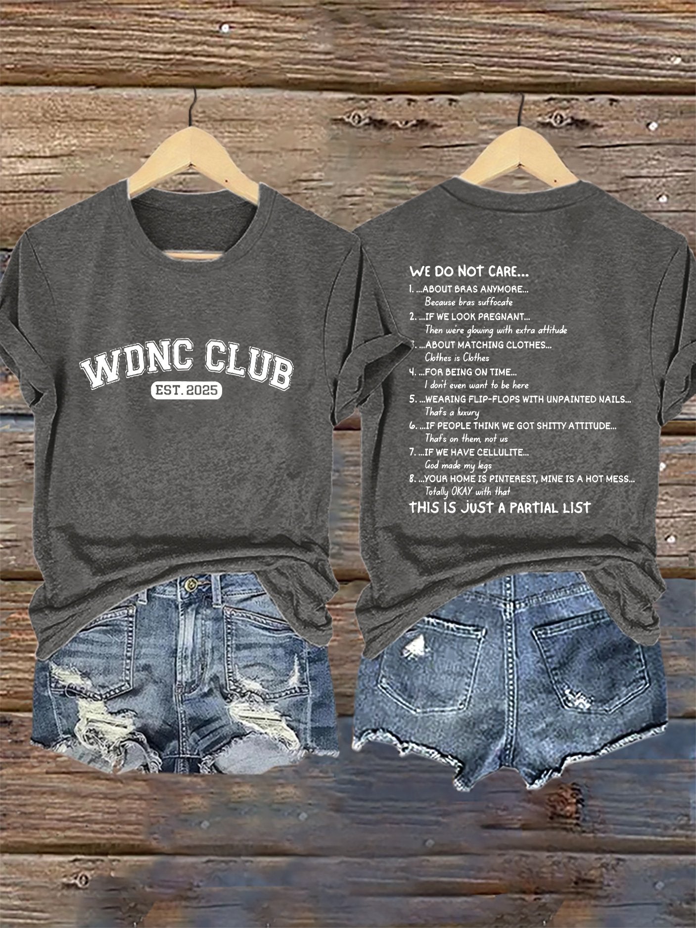 🔥Buy 3 Get 15% Off🔥Retro Proud Member Of WDNC Club Est. 2025 We Do Not Care Print T-Shirt