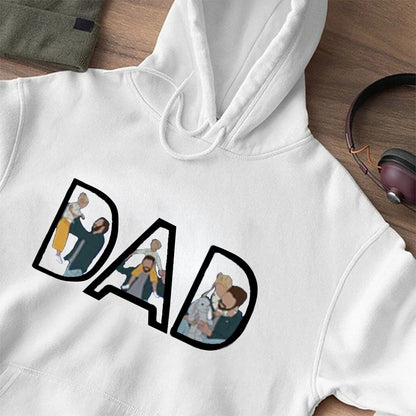 Personalized Dad Portrait Sweatshirt, Custom Photo Sweatshirt Gift for Dad, Fathers Day Gift