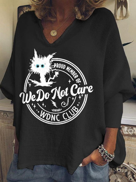🔥Buy 3 Get 15% Off🔥V-neck Retro Funny Proud Member Of WDNC Club Menopause Perimenopause Print T-shirt