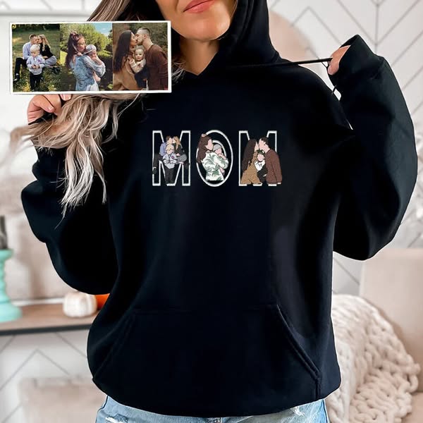 Custom Family Embroidered Sweatshirt – A Unique and Heartwarming Gift for Papa, Dad or Mama