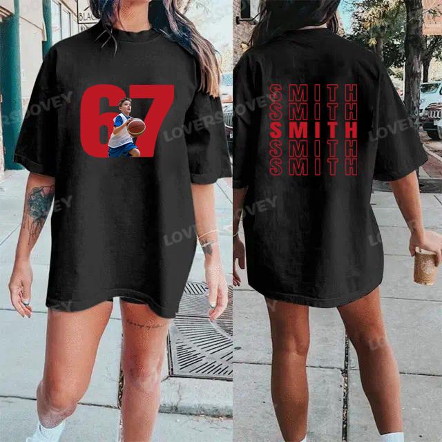 Custom Basketball Personalize Cheer Tee- Custom Photo & Number & Name Print Sport Shirt