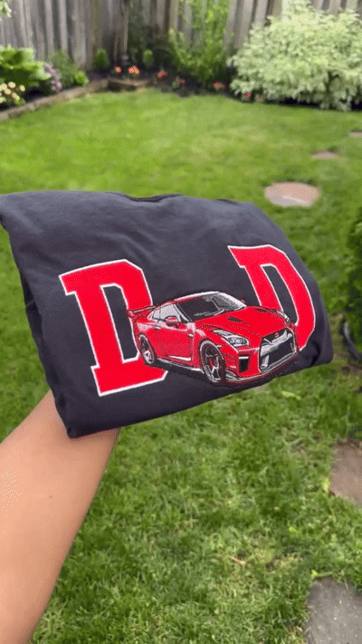 Custom Embroidered Car Photo Dad Shirt ,Fathers Day Shirt, Car Enthusiast Gift
