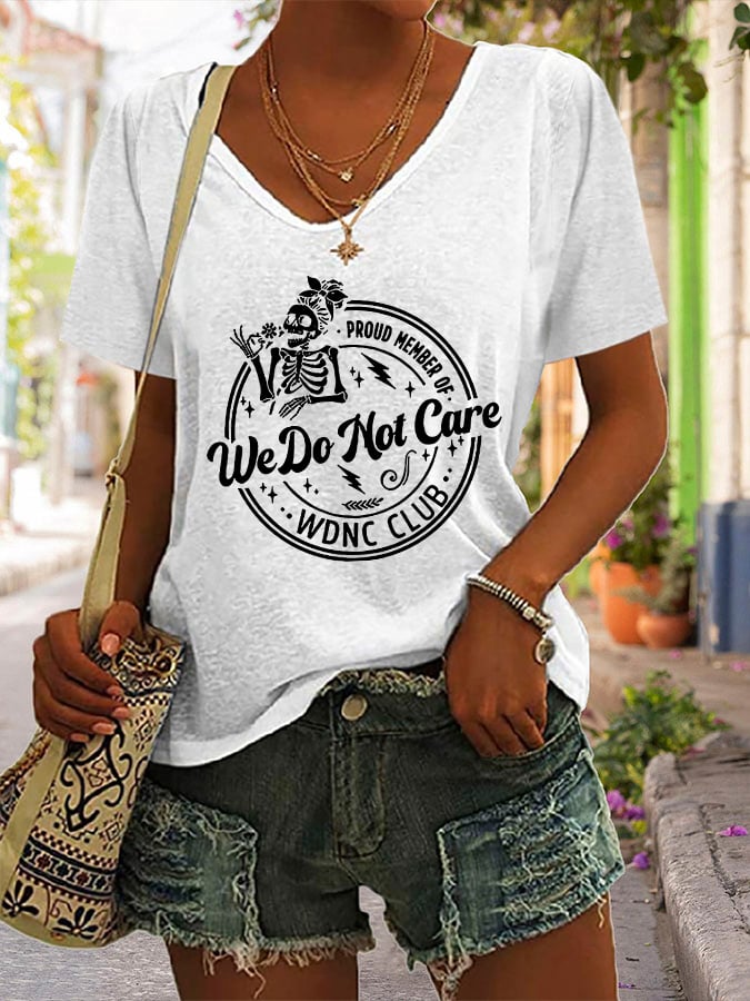 🔥Buy 3 Get 15% Off🔥V-Neck Retro Funny Proud Member Of WDNC Club Menopause Perimenopause Print T-Shirt