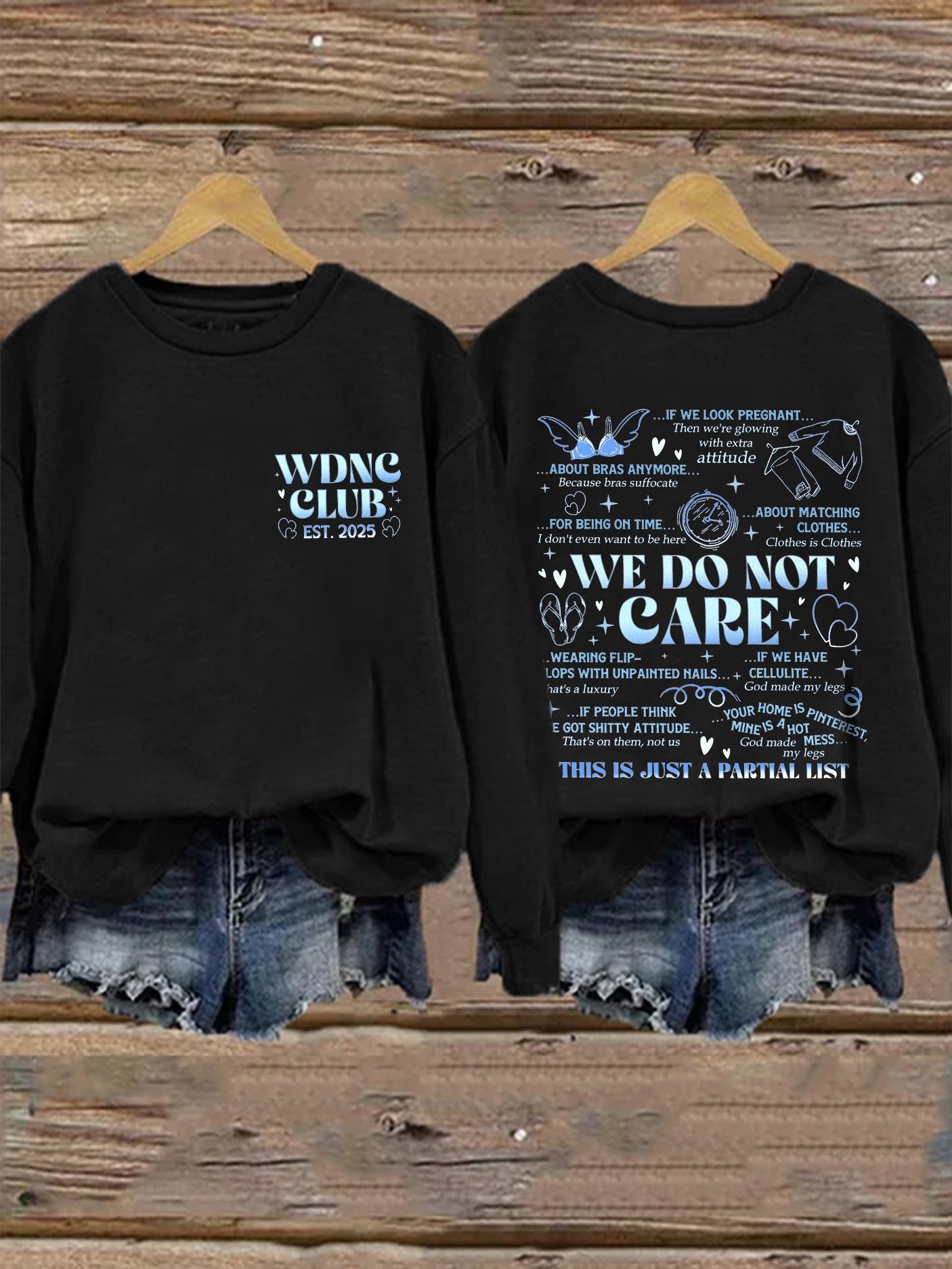 🔥Buy 3 Get 15% Off🔥Retro Funny Proud Member Of WDNC Club Est. 2025 Menopause Perimenopause Print Sweatshirt